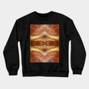 Golden Wood Grain Crown (Large print) by Adelaide Artist Avril Thomas Crewneck Sweatshirt